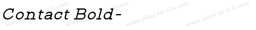 Contact Bold字体转换